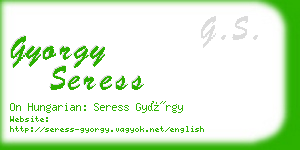 gyorgy seress business card